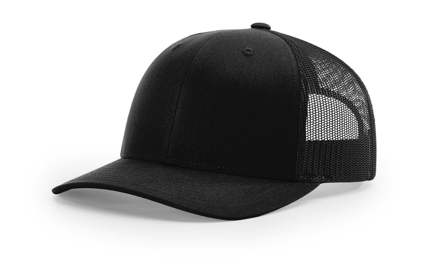 Richardson 112 Trucker Hat with Custom Engraved Leather Patch