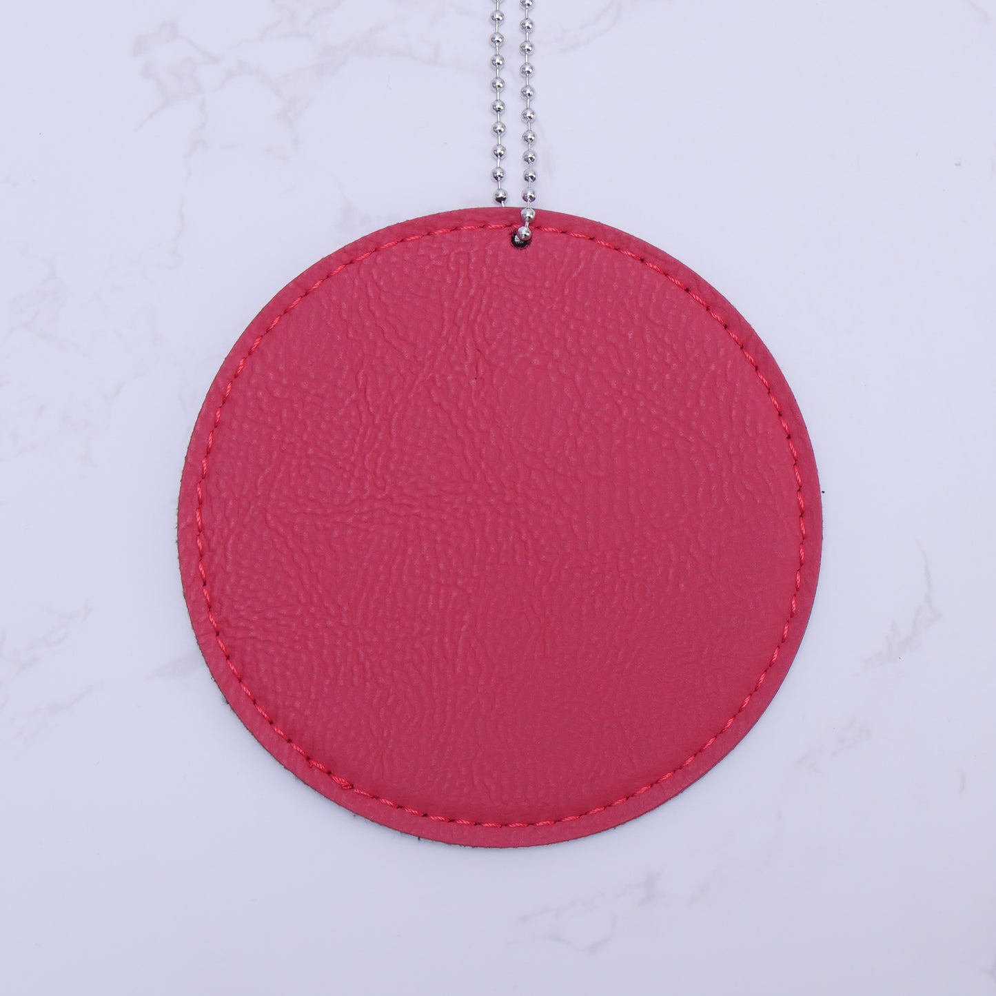 Round Leatherette Christmas Ornaments with Custom Design