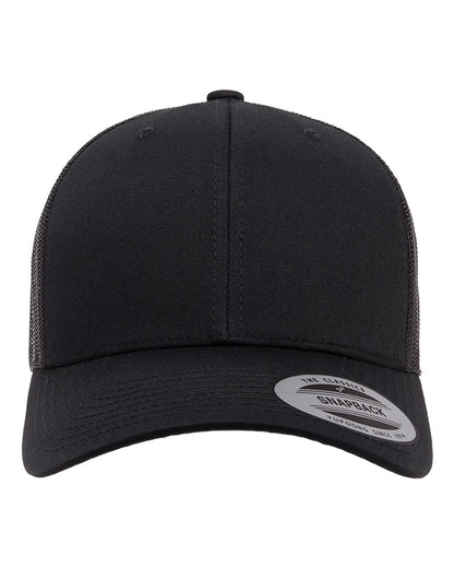 Yupoong 6606 Trucker Hat with Engraved Leather Patch