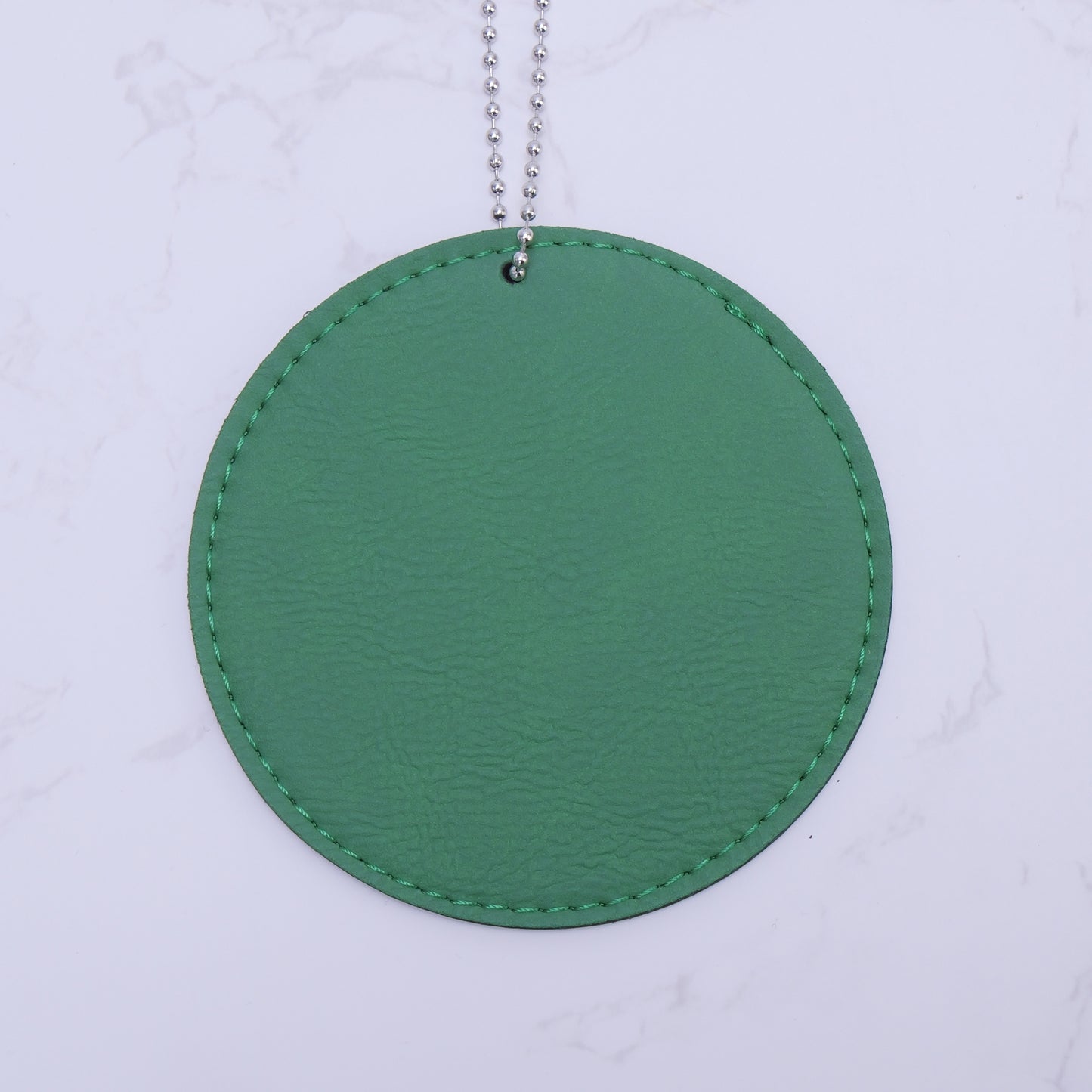 Round Leatherette Christmas Ornaments with Custom Design