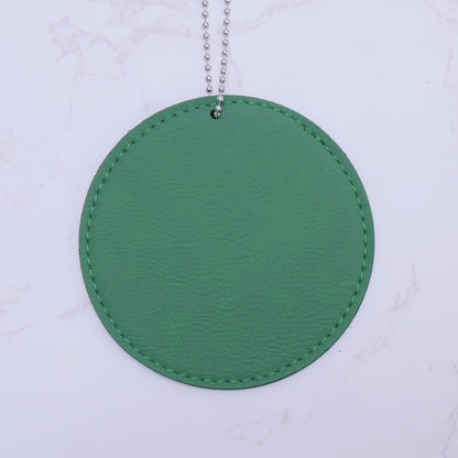 Round Leatherette Christmas Ornaments with Custom Design