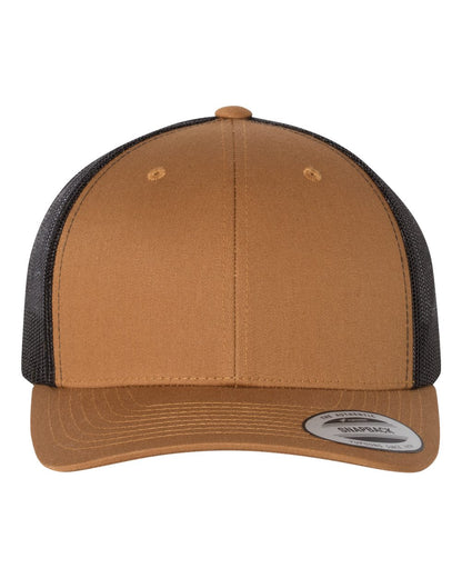 Yupoong 6606 Trucker Hat with Engraved Leather Patch