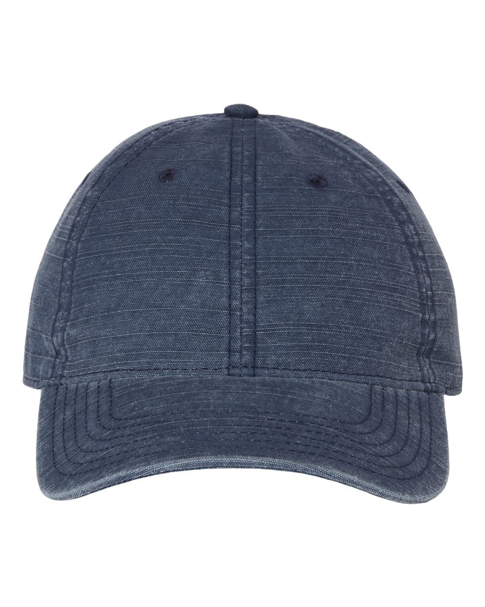 Denim Dad Hat with Custom Engraved Leather Patch - Sportsman