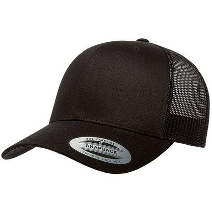 Yupoong 6606 Trucker Hat with Engraved Leather Patch