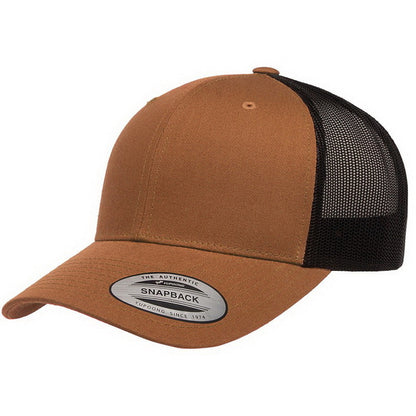 Yupoong 6606 Trucker Hat with Engraved Leather Patch