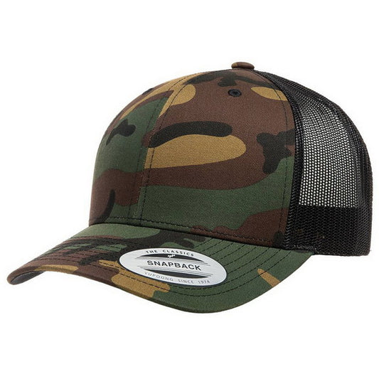 Yupoong 6606 Trucker Hat with Engraved Leather Patch