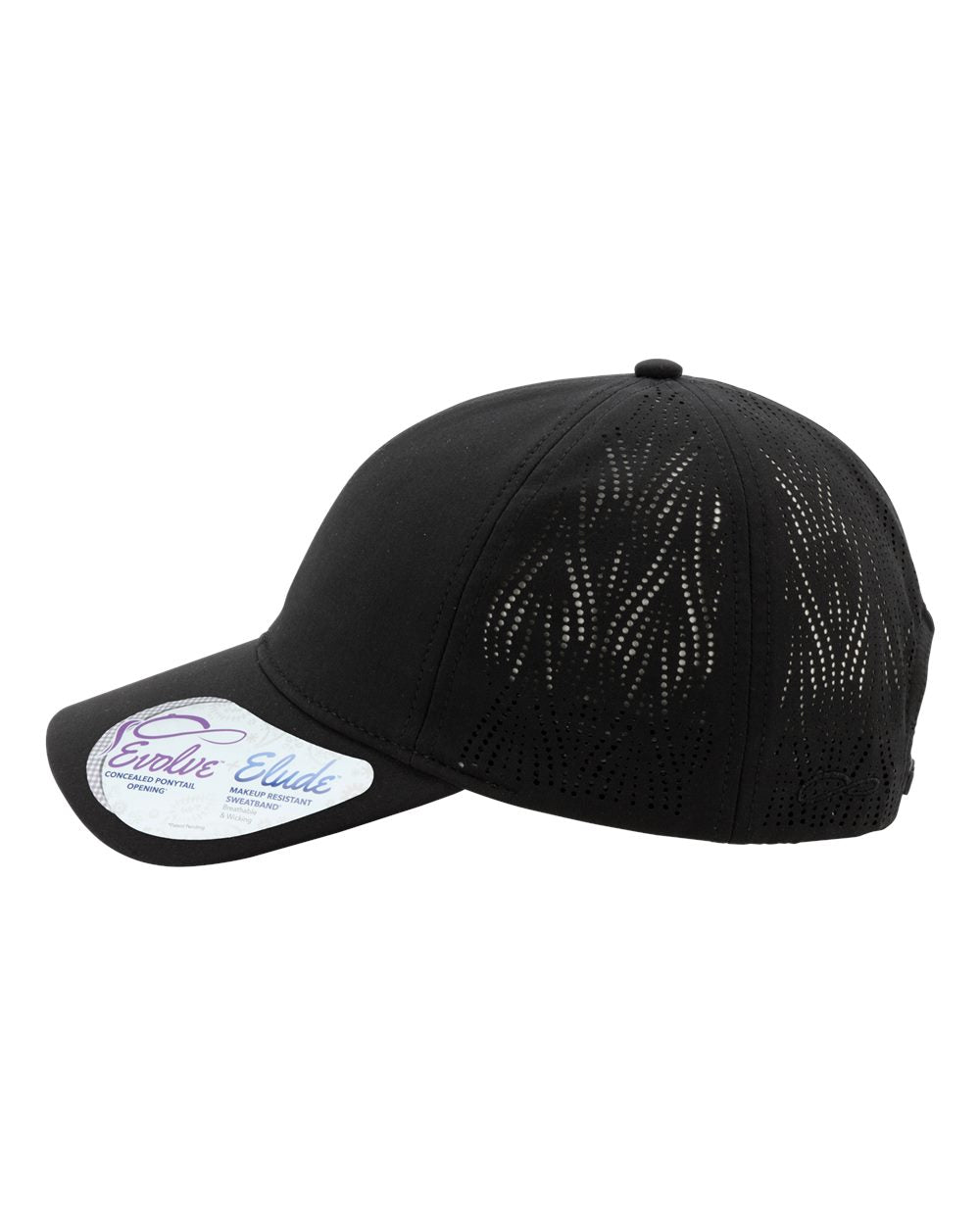 Ponytail Trucker Hat with Custom Engraved Leather Patch - Infinity Her Gaby