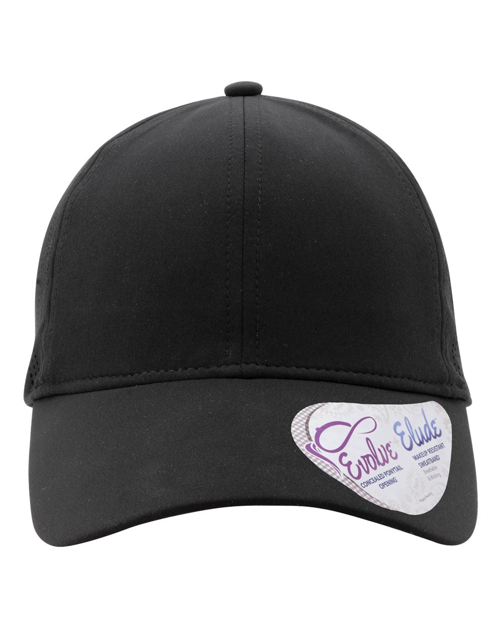 Ponytail Trucker Hat with Custom Engraved Leather Patch - Infinity Her Gaby