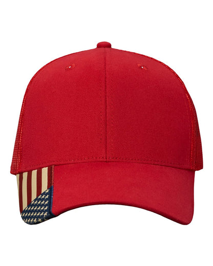 Unstructured Hat with USA Flag and Custom Patch