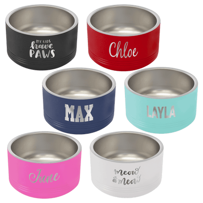 Custom Pet Bowls - Stainless Steel, Personalized Engraving