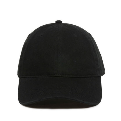 Unstructured Hat with Engraved Leather Patch - Dad Hat