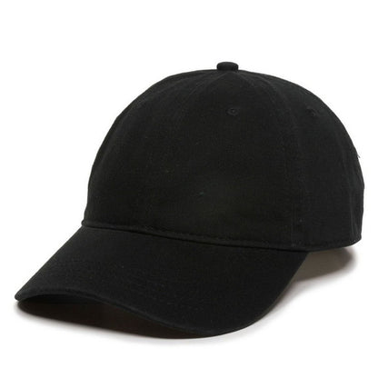 Unstructured Hat with Engraved Leather Patch - Dad Hat