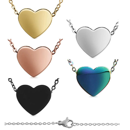 18K PVD Coated Stainless Steel Heart Necklace