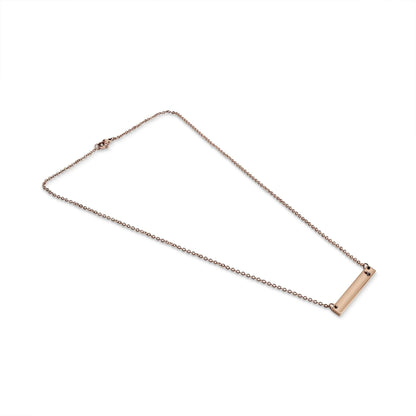 Anchor Cutout Horizontal Bar Stainless Steel Necklace