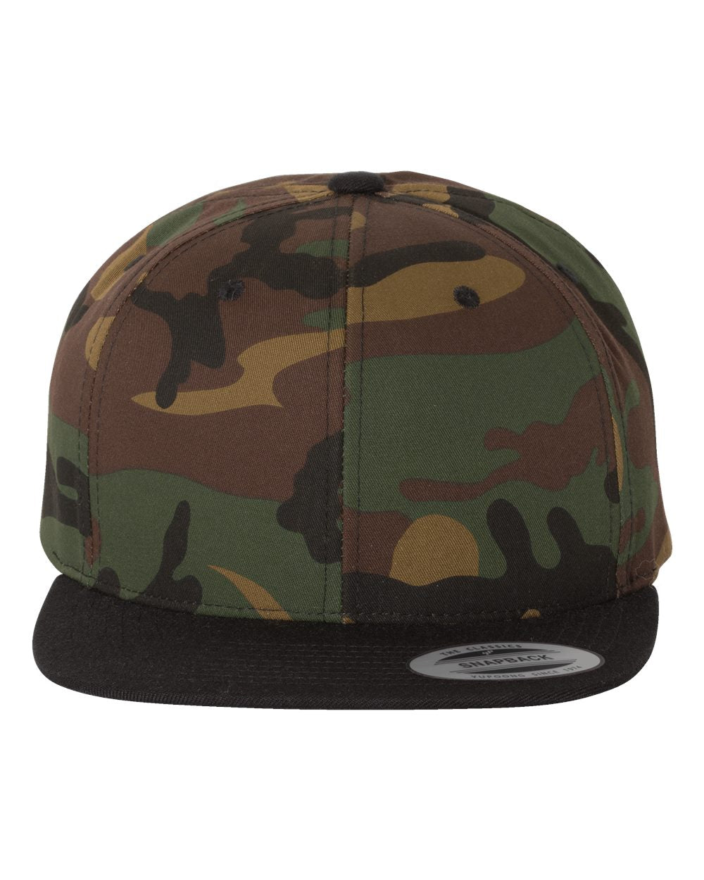 Yupoong 6089M Premium Flatbill Snapback Hat with Patch