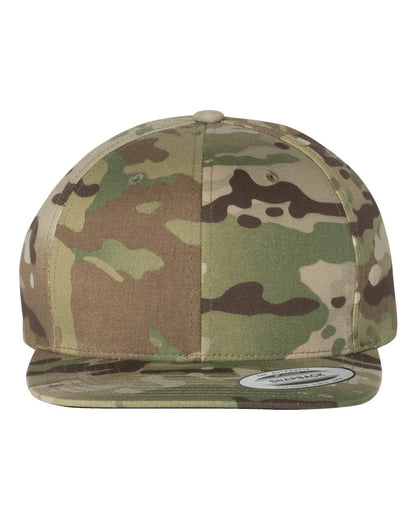 Yupoong 6089M Premium Flatbill Snapback Hat with Patch