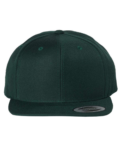 Yupoong 6089M Premium Flatbill Snapback Hat with Patch