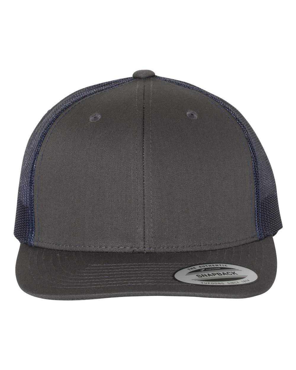 Yupoong 6606 Trucker Hat with Engraved Leather Patch