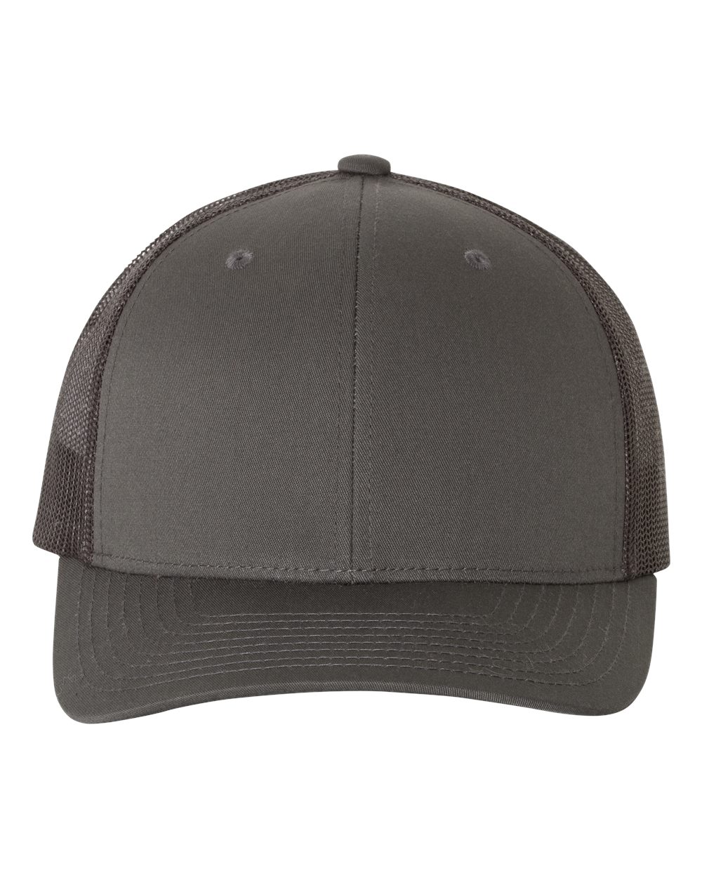 Yupoong 6606 Trucker Hat with Engraved Leather Patch