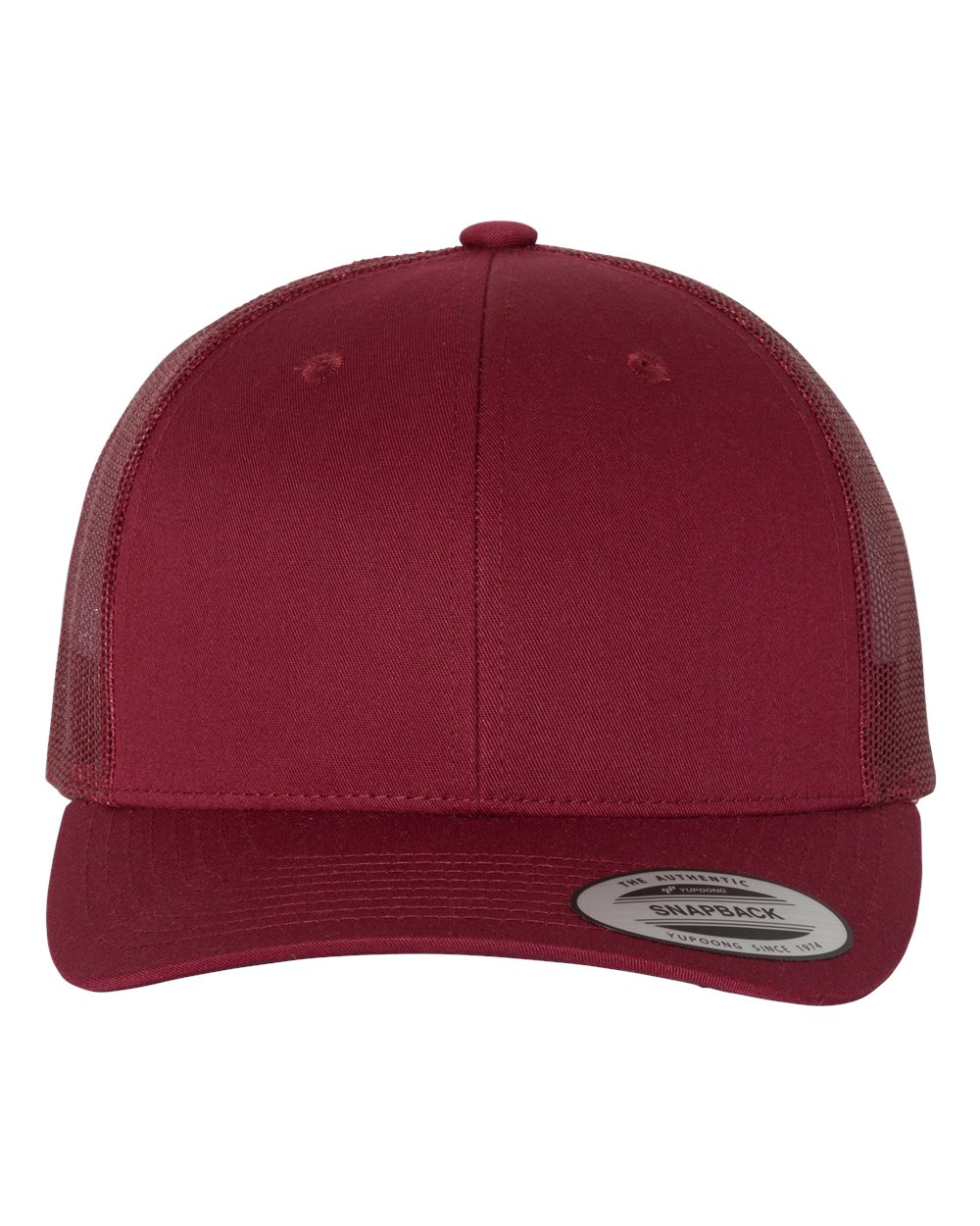 Yupoong 6606 Trucker Hat with Engraved Leather Patch