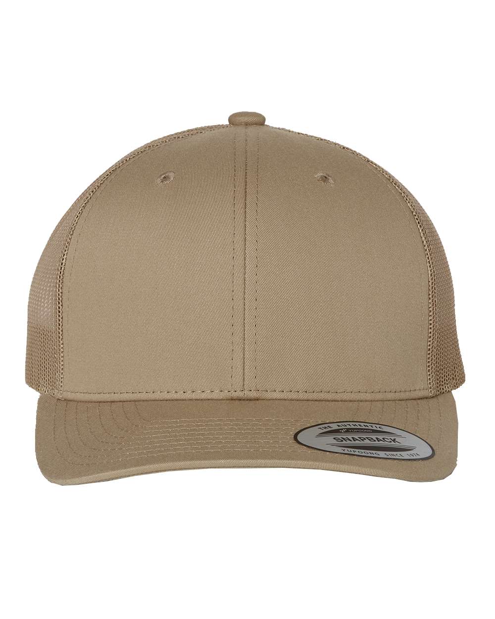 Yupoong 6606 Trucker Hat with Engraved Leather Patch