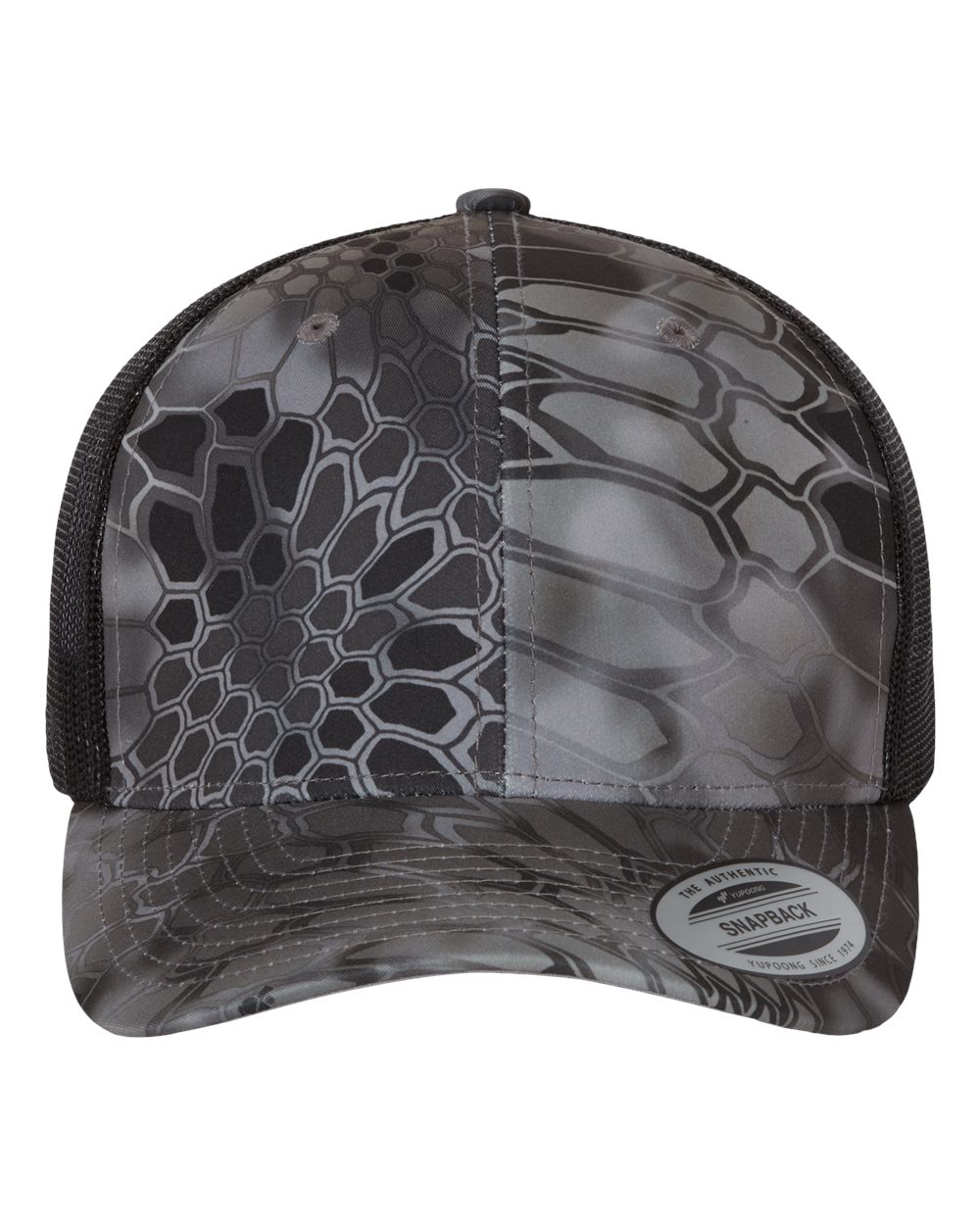 Yupoong 6606 Trucker Hat with Engraved Leather Patch