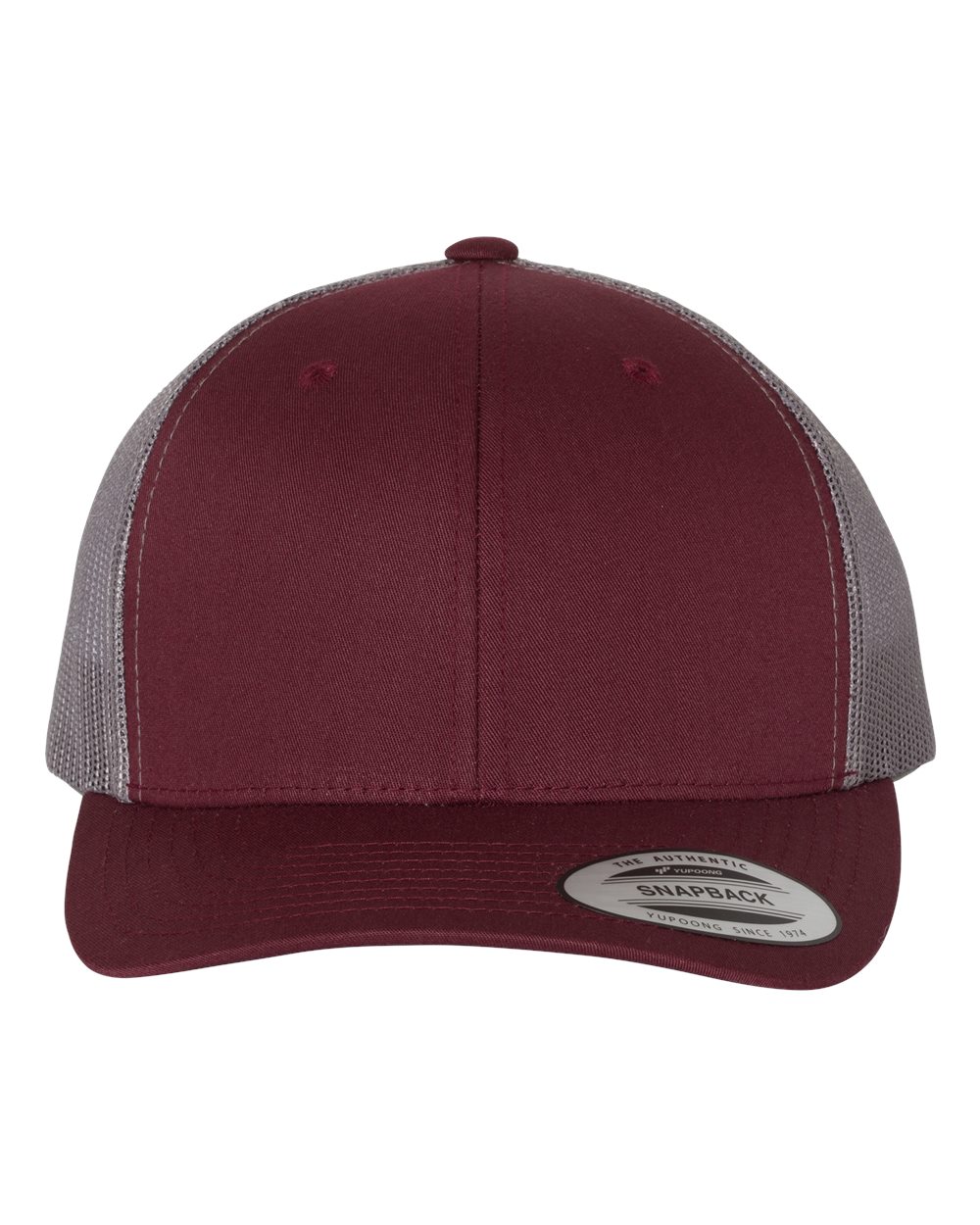 Yupoong 6606 Trucker Hat with Engraved Leather Patch