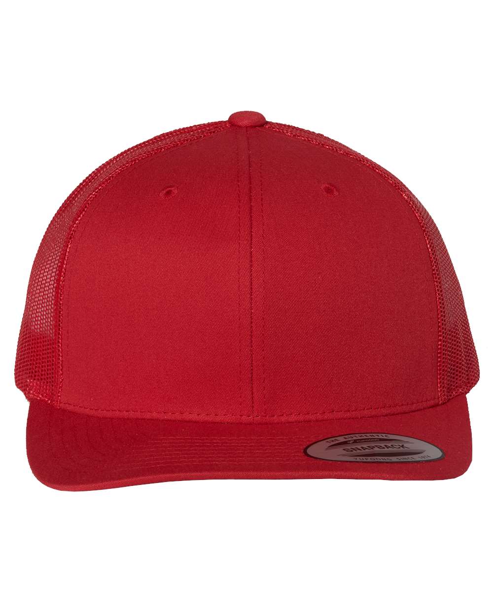 Yupoong 6606 Trucker Hat with Engraved Leather Patch