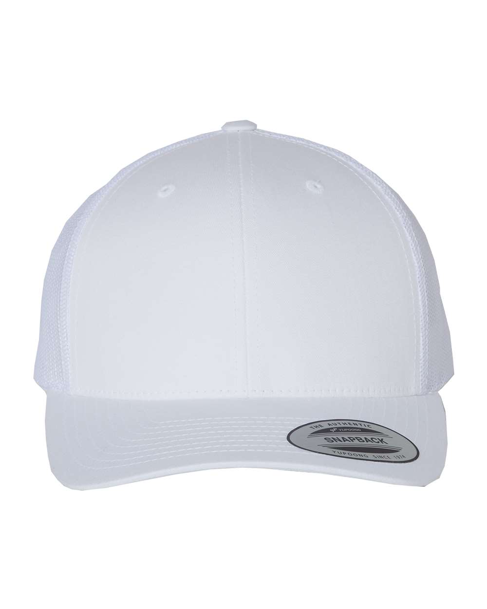 Yupoong 6606 Trucker Hat with Engraved Leather Patch