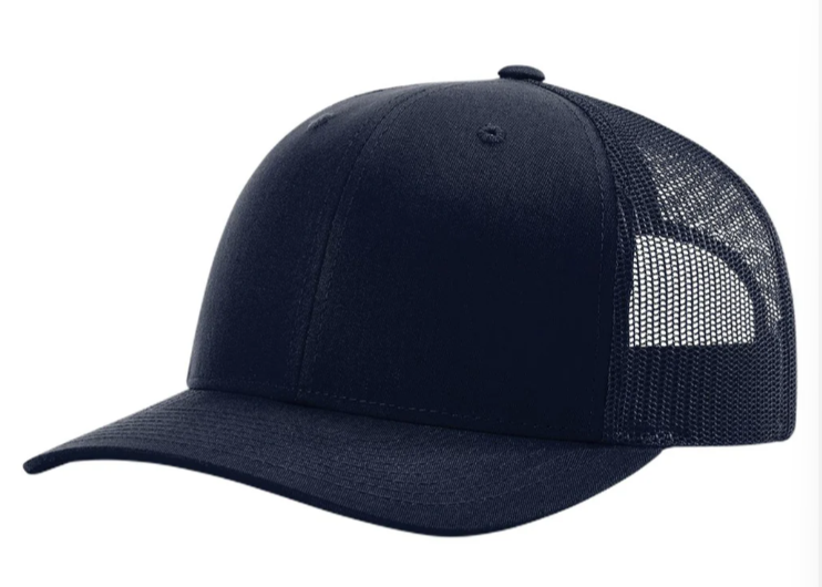 Richardson 112 Trucker Hat with Custom Engraved Leather Patch