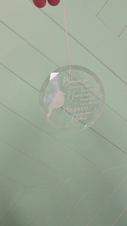 Crystal Ornament Memorial Cardinal with Gift Box