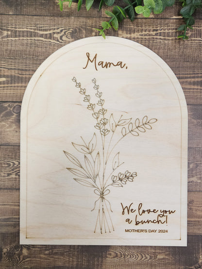 Handprint Flower Sign for Mother's Day Gift 2024